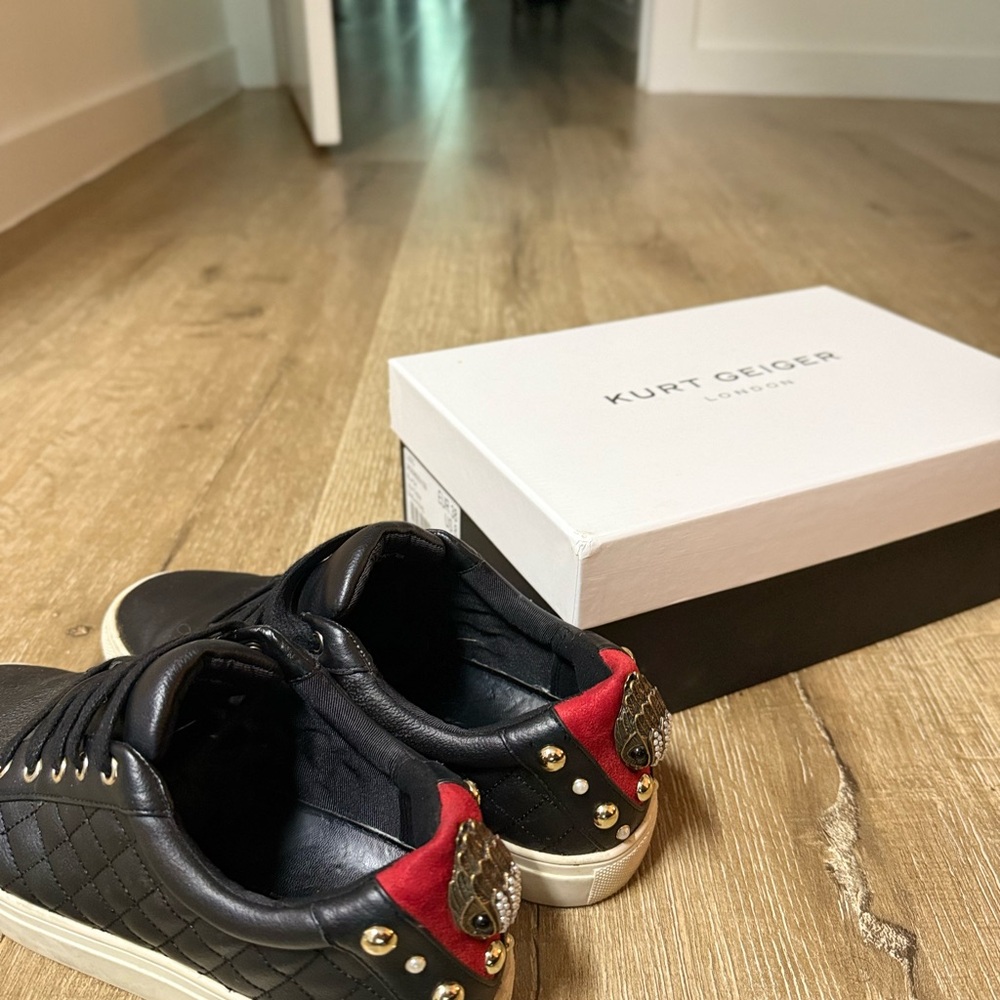 Kurt Geiger Women’s Black and Red Sneakers